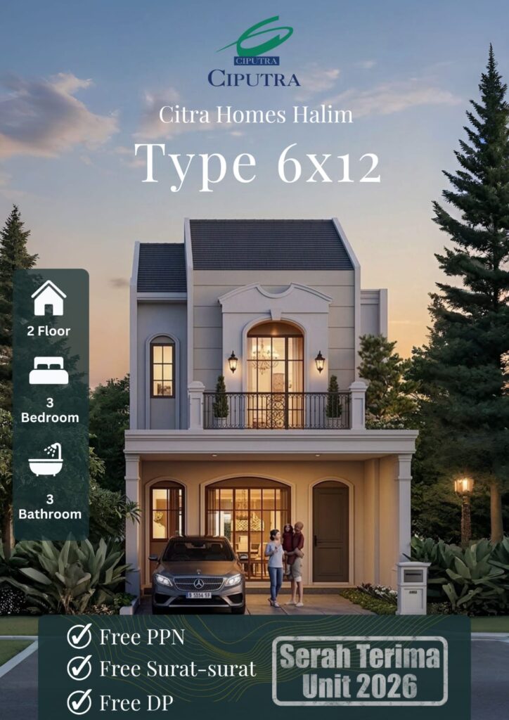 tipe rumah citra homes halim