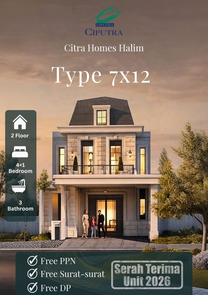 tipe rumah citra homes halim
