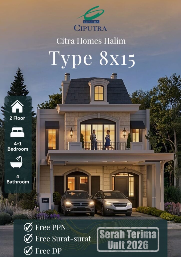 tipe rumah citra homes halim